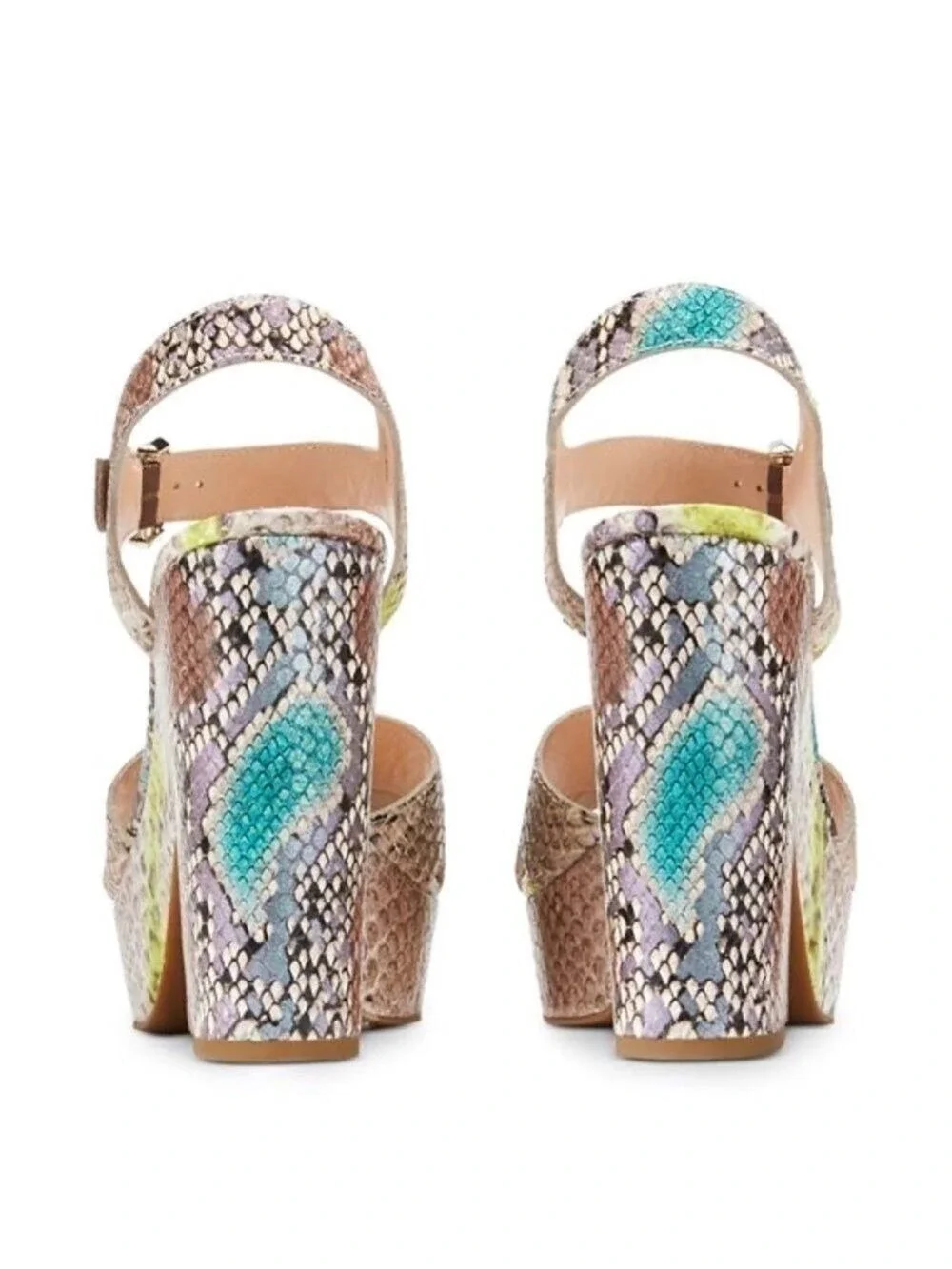NIB-Kate Spade New York Women's Grace Platform Leather Sandals Lemon Sorbet